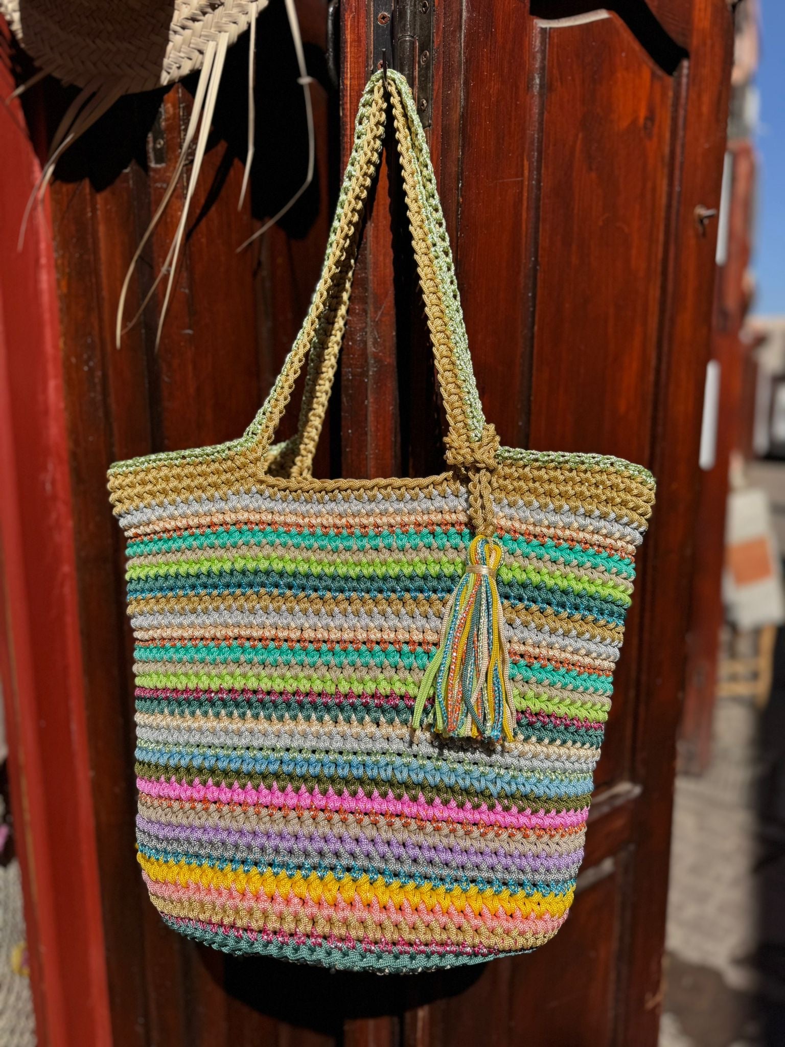 Rio Crochet Stripe Hiver Bag