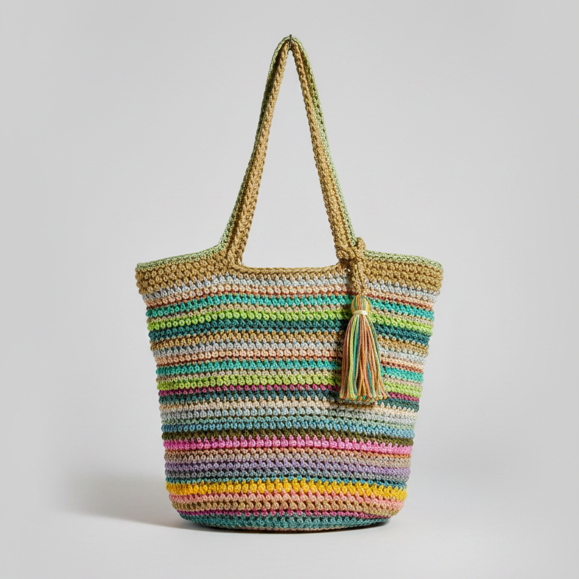 Rio Crochet Stripe Bag