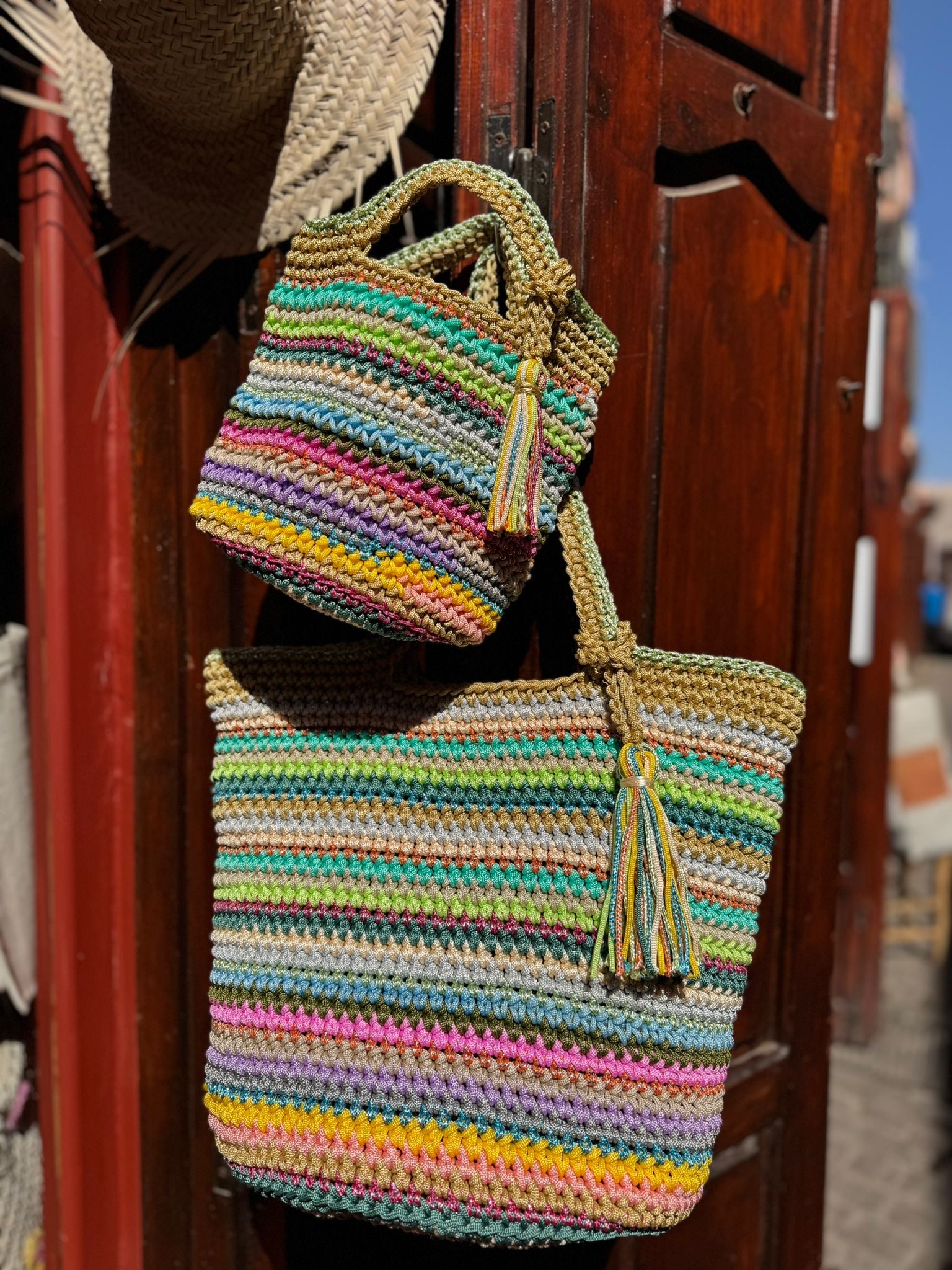 Rio Crochet Stripe Hiver Bag