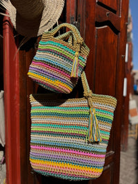 Rio Crochet Stripe Bag view 2