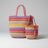 Rio Crochet Stripe Bag view 7