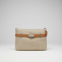 Clutch Burlap view 1