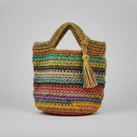 Rio Crochet Stripe Bag view 8