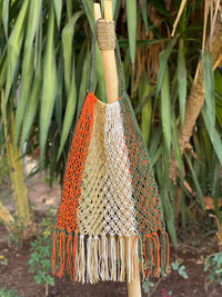 Vintage Multicolore Khaki With Fringes view 2