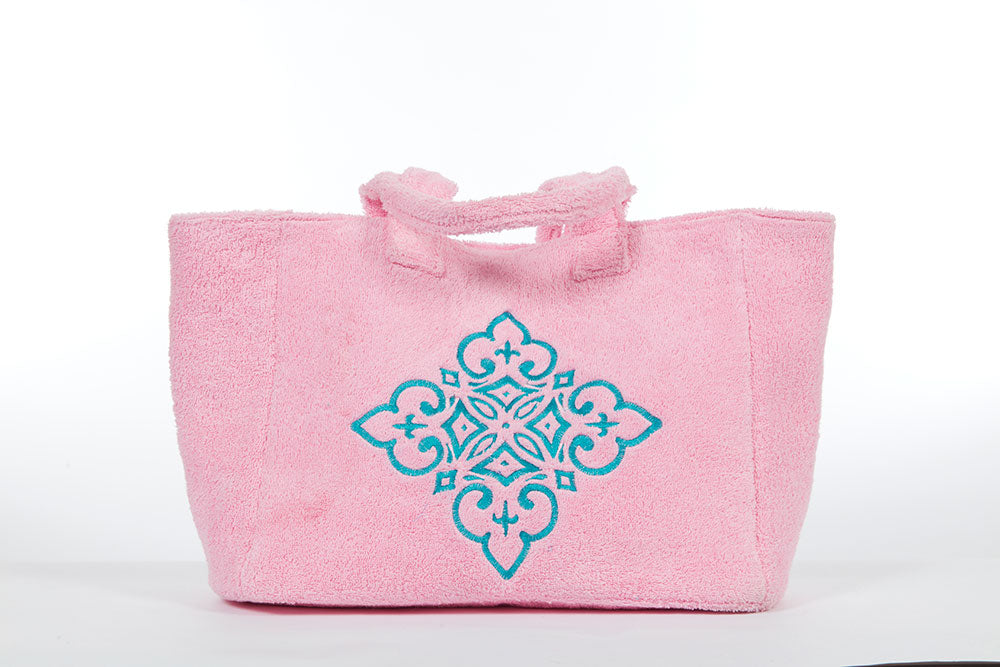 DLD BAGS LARGE VILLE BANDANA BAG IN BABY PINK